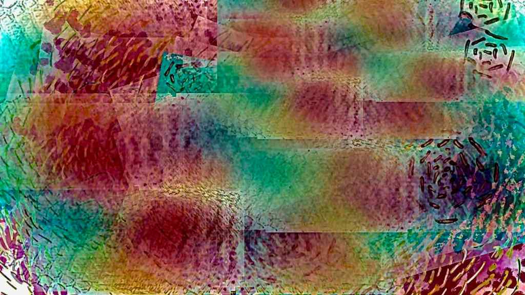 Colorful low resolution artistic illusion