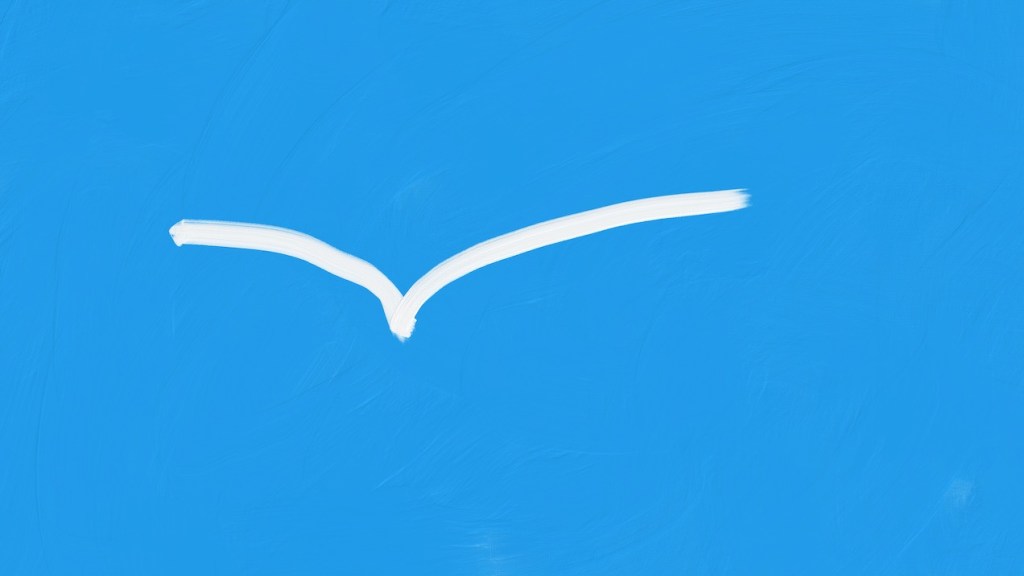 A sketch of a flying bird.